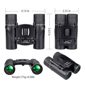 Binoculars Long Range 1000m Folding HD Powerful Mini Telescope 8x21 Compact